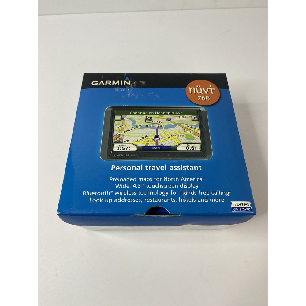 Garmin Nuvi 760 GPS Navigation Unit New Open Box w. Bluetooth